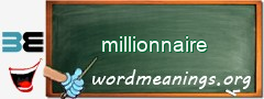 WordMeaning blackboard for millionnaire